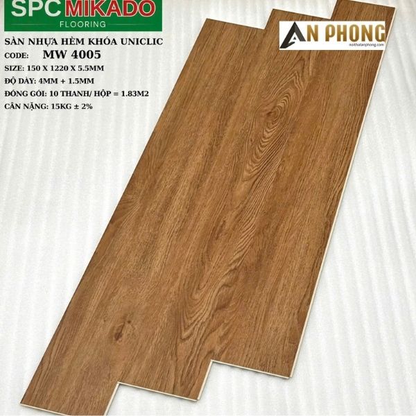 Sàn nhựa giả gỗ 5.5mm MW4005