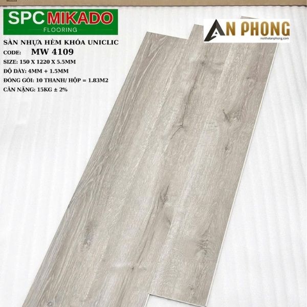 Sàn nhựa giả gỗ 5.5mm MW4109