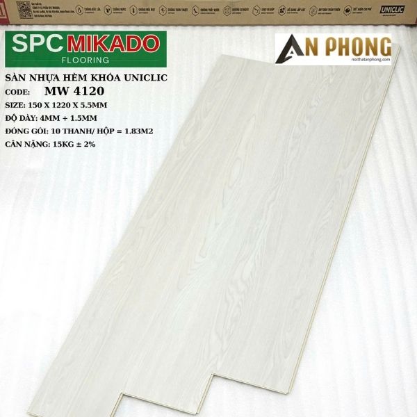 Sàn nhựa giả gỗ 5.5mm MW4120 