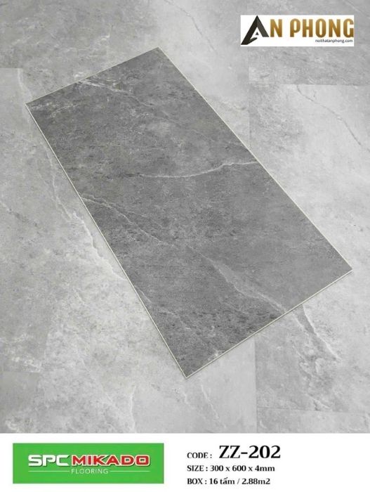 Sàn nhựa giả đá hèm khoá 4mm ZZ-202