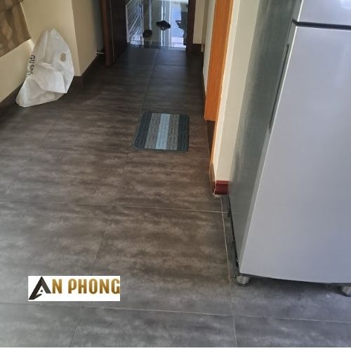 Thi công sàn nhựa giả đá PVC Dán Keo Hiện Đại Tại Đường Quốc Hương, Thủ Đức